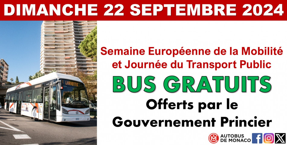 SEMAINE TRANSPORT PUBLIC - DIMANCHE 22 SEPTEMBRE 2024