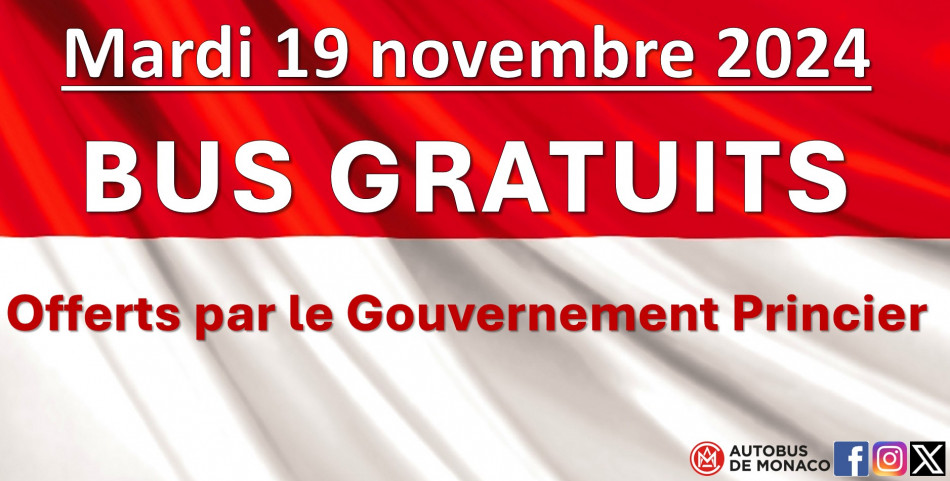 FETE NATIONALE 19 NOV - BUS GRATUITS ET MESSE DU TE DEUM